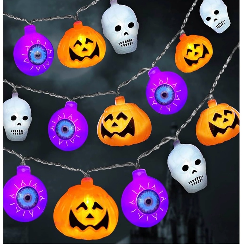 NEW 2 pack 10Ft 30 LED Halloween Decoration - Battery Operated String Lights